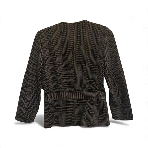Vintage Giorgio Armani Borogonuovo 21 Wool Herringbone Blazer Jacket Size 10 - Picture 3 of 5